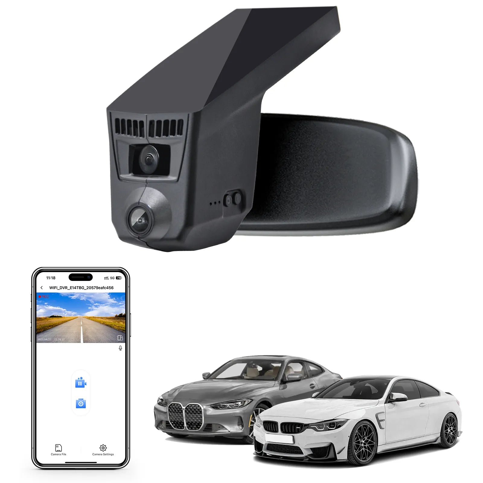 Mangoal STARVIS 2 Front 4K HDR Dash Cam IMX678, Custom Fit for BMW 4-Series Gen1 F32 F33 F36 2014-2020 M4 F82 F83(Model C)