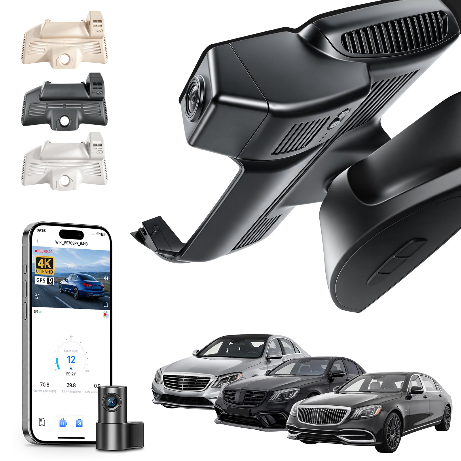 Mangoal Dash Cam for Mercedes-Benz S-Class 2012-2021(Model B)