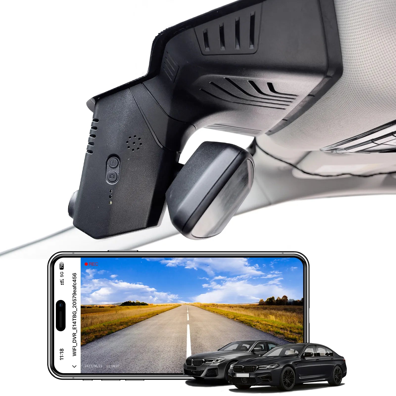 Mangoal STARVIS 2 Front 4K HDR Dash Cam IMX678, Custom Fit for BMW 5 Series Gen7 G30 G31 G38 2018-2023 Select 2017 M5 F90(Model B)