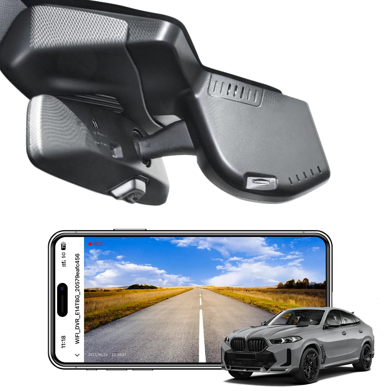 Mangoal Front 4K & Rear 1080p Dash Cam for BMW X6 G06 2020-2023, X6M - Model C