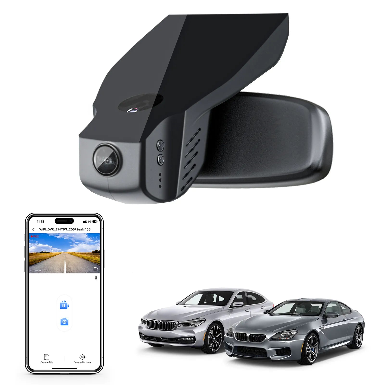 Mangoal STARVIS 2 Front 4K HDR Dash Cam IMX678, Custom Fit for BMW Select 6 Series Gen3 F06 F12 F13 2012-2019 M6(Model B)