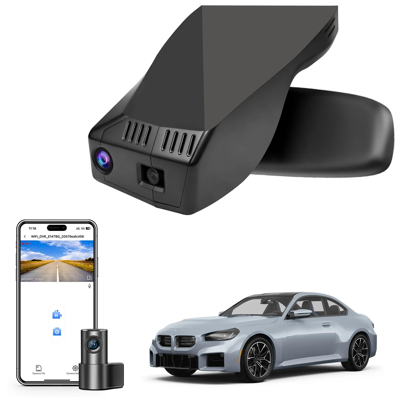 Mangoal 4K Front & 2K Rear 2 Channel HDR Dash Cam, STARVIS 2, BMW 2 Series M2 (G87 2024, 2025, 2026) (Model G)