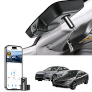 Mangoal Caméra de tableau de bord avant 4K et arrière 1080p sur mesure pour 11ème Honda Civic 2022 2023 (noir), Si Type R Hatchback XL Sport SE EX_L Touring 1.5 2.0T, look OEM intégré, WiFi et application, carte 128 Go