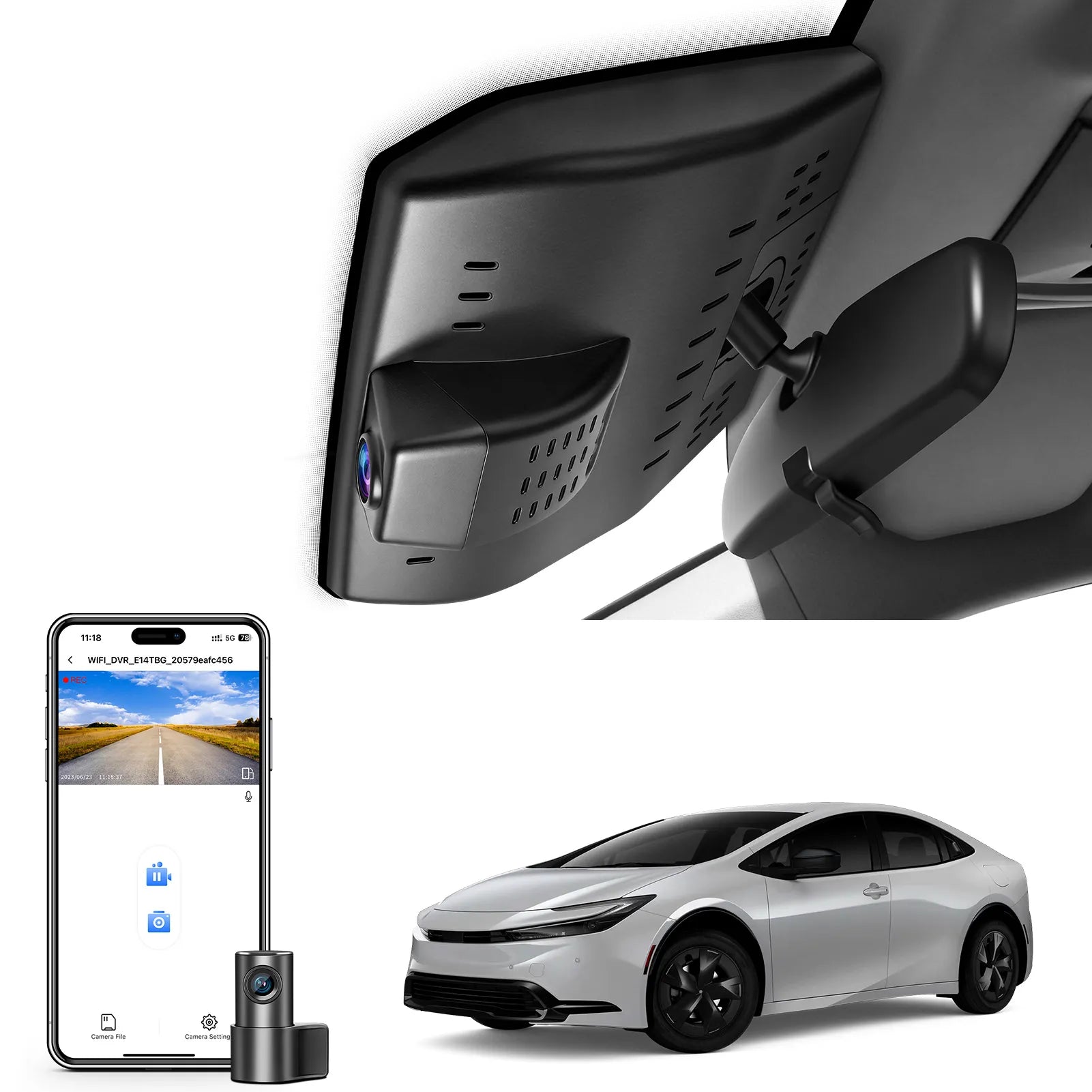 Mangoal Front 4K & Rear 2K Dash Cam Dual STARVIS 2 IMX678 IMX675 for Toyota Prius & Prius AWD-e & Prius Prime