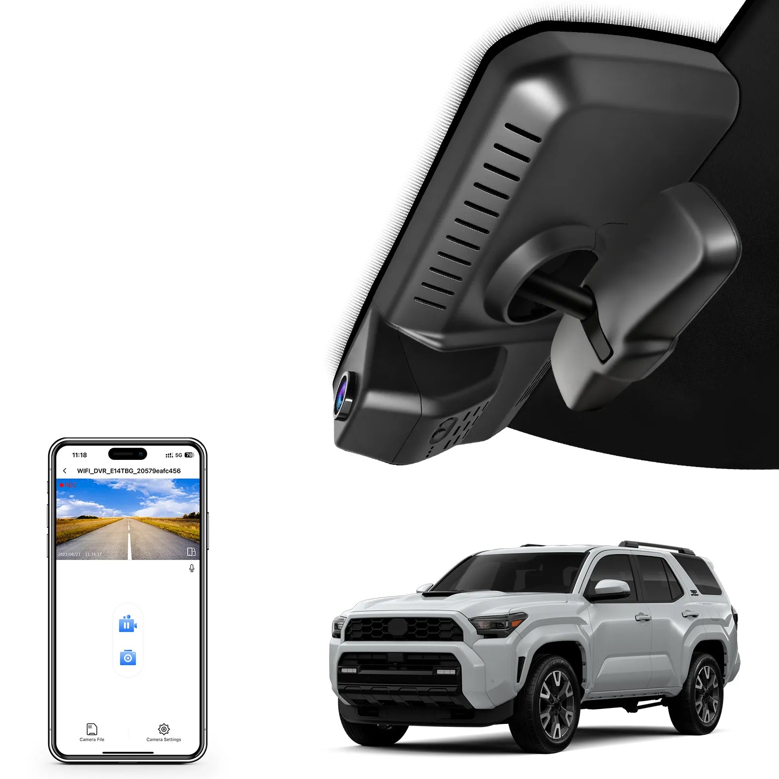 Mangoal 4K Dash Cam for Toyota 4Runner 2025 2026 (Model B)
