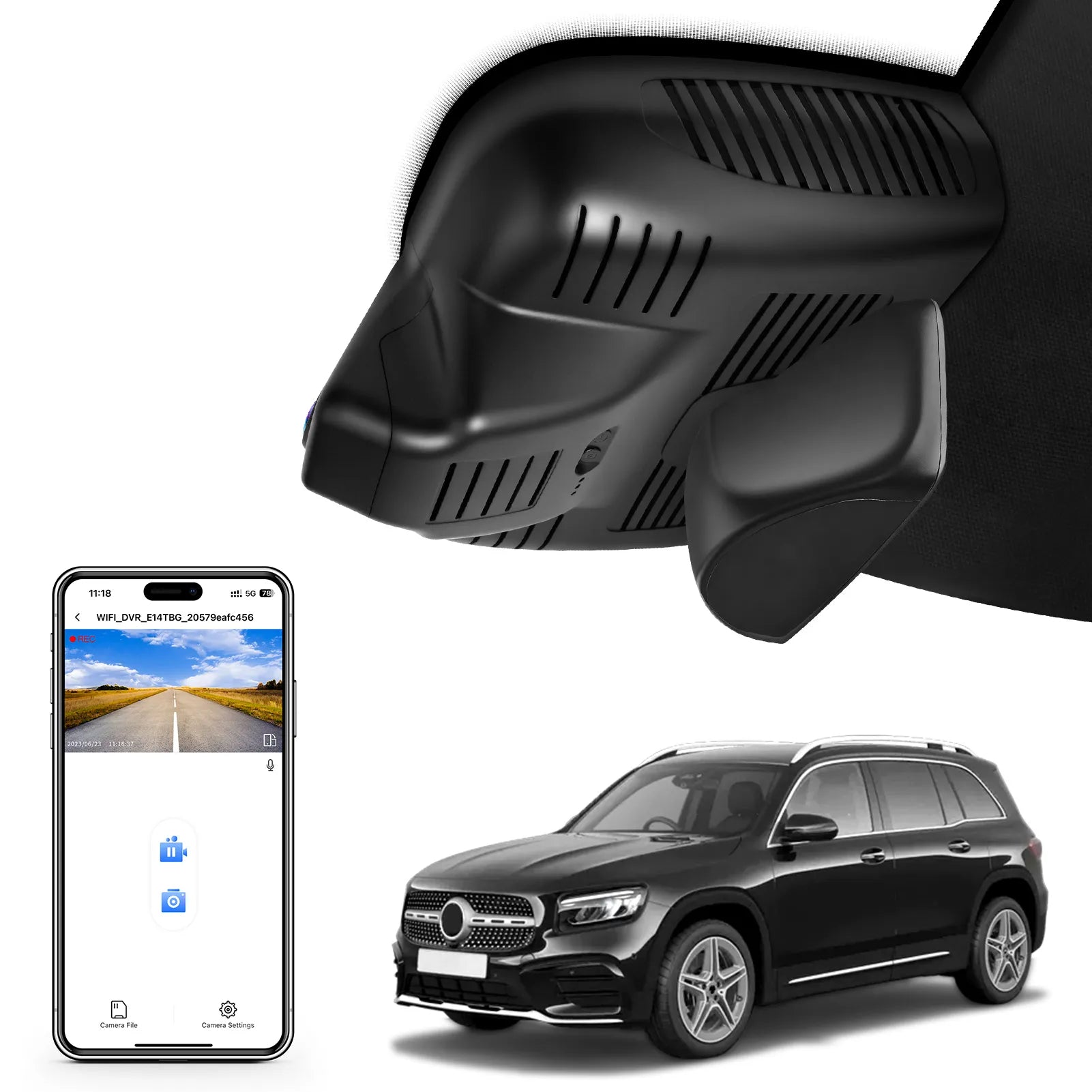 Mangoal 4K Dash Cam for Mercedes-Benz GLB X247 Facelift 2024-2026(Model D)