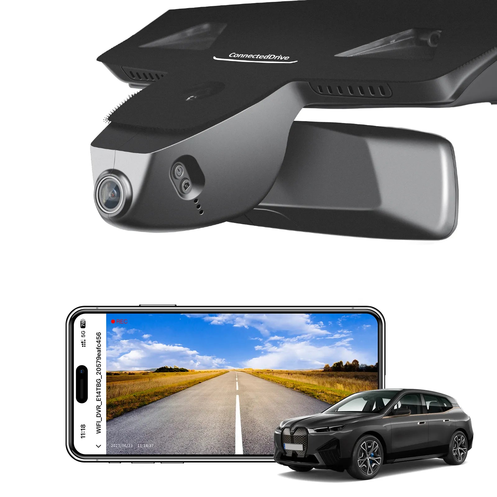 Mangoal STARVIS 2 Front 4K HDR Dash Cam, Custom Fit for BMW ix 2022-2026(Model A)