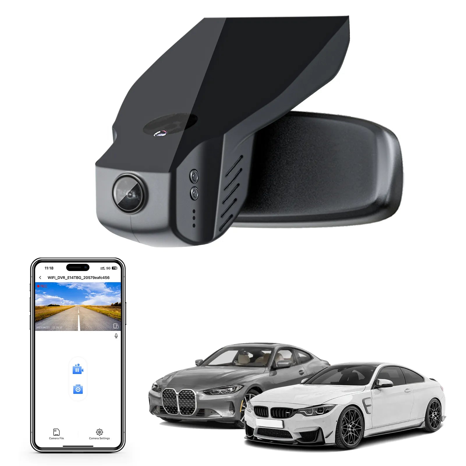 Mangoal STARVIS 2 Front 4K HDR Dash Cam IMX678, Custom Fit for BMW 4-Series Gen1 F32 F33 F36 2014-2020 M4 F82 F83(Model B)