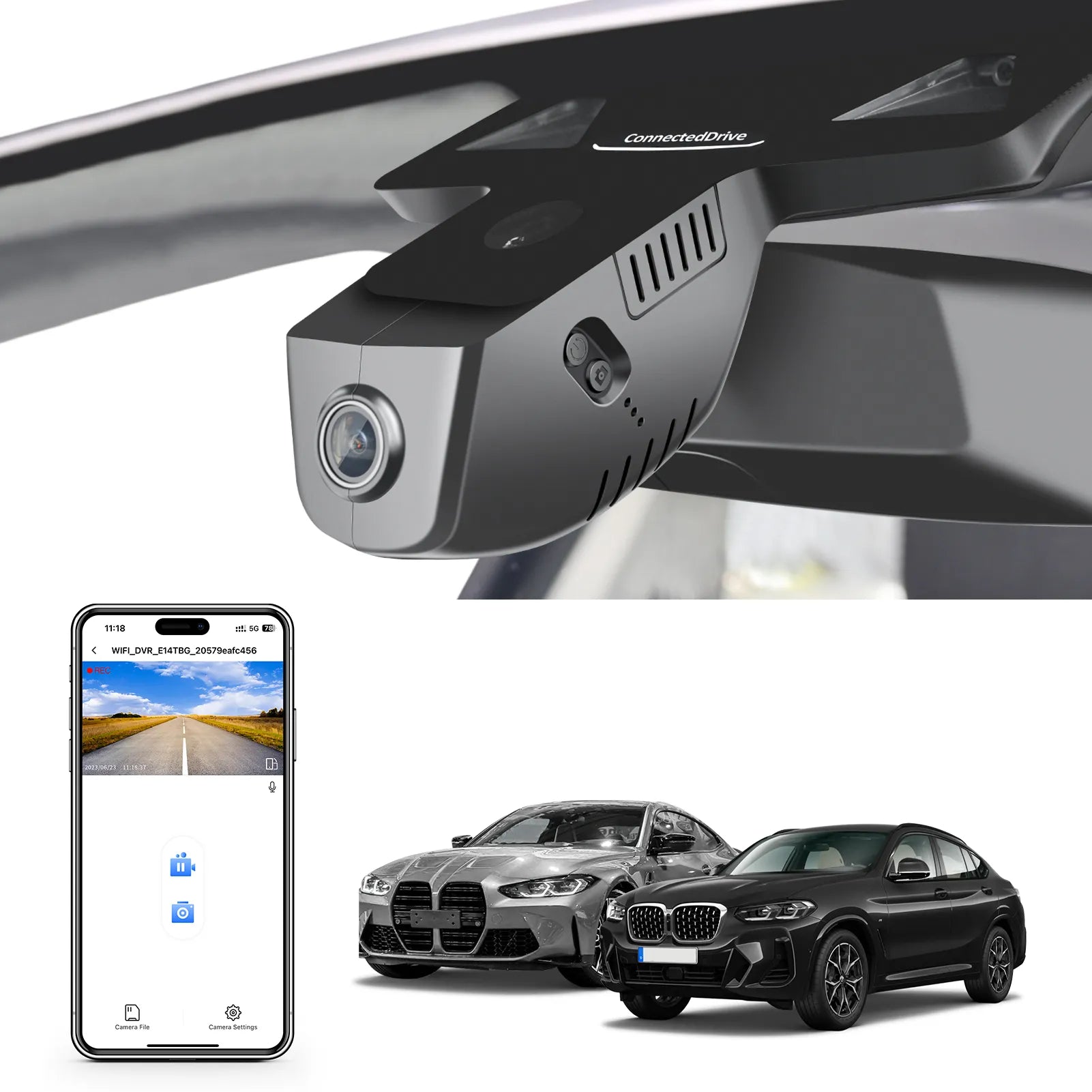 Mangoal 4K Dash Cam for BMW 4-Series Gen2 G22 G23 G26 2021-2026 M4 G82 G83 - Model B