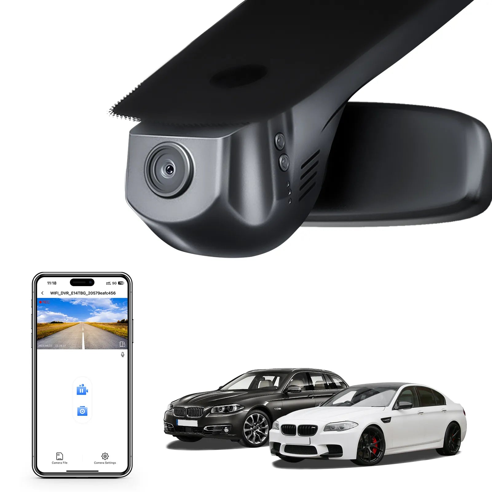 Mangoal STARVIS 2 Front 4K HDR Dash Cam IMX678, Custom Fit for BMW 5-Series Gen6 F07/F10/F11/F18 2014-2016 Select 2017 M5 F10(Model A)