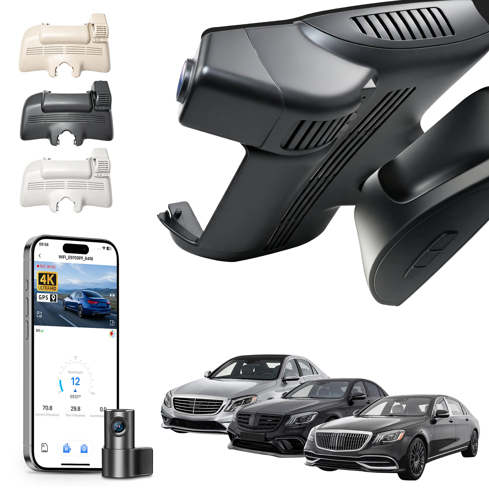 Mangoal Dash Cam for Mercedes-Benz S-Class 2012-2021(Model A)