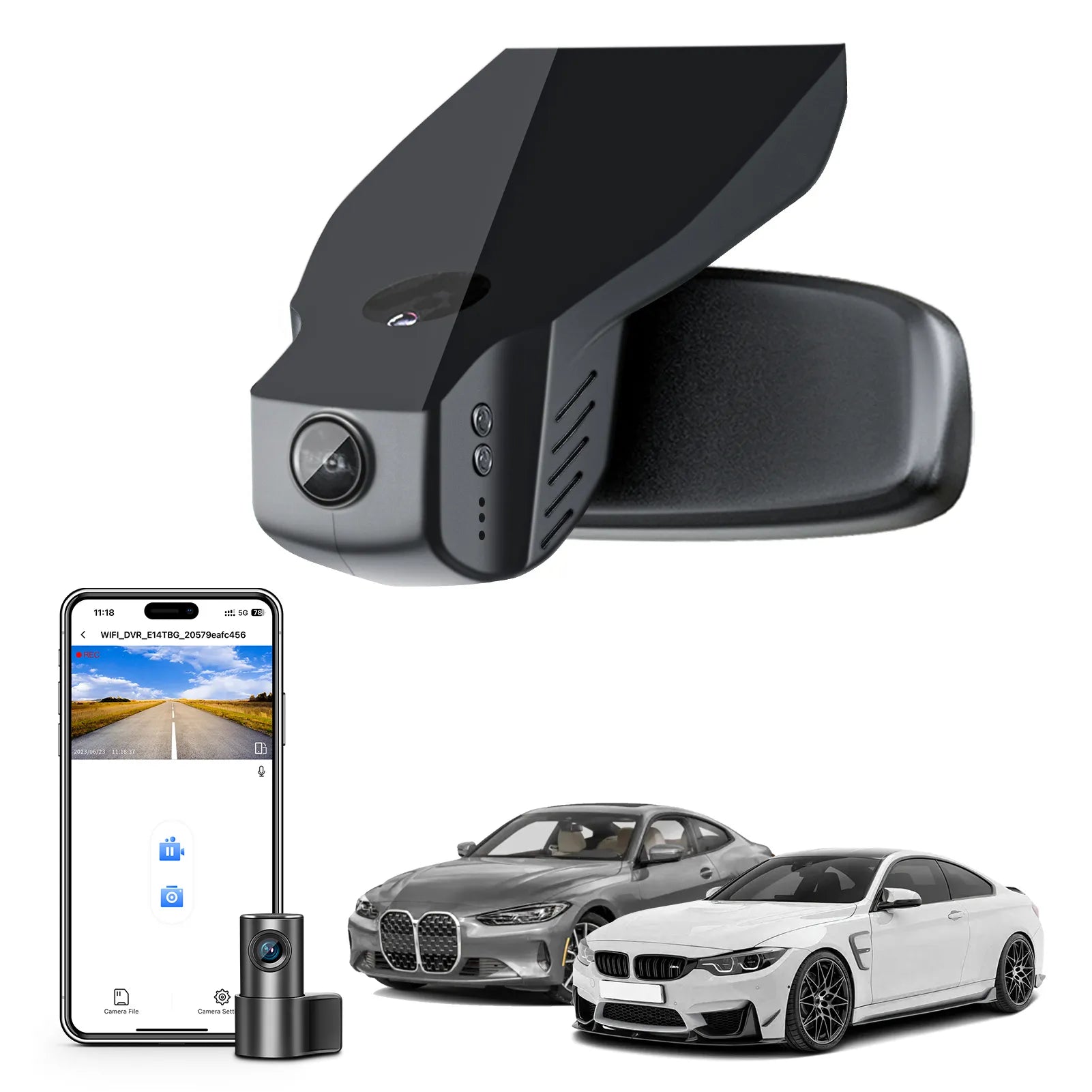 Mangoal 4K Front & 2K Rear 2 Channel HDR Dash Cam, Dual STARVIS 2 IMX678 IMX675, for BMW 4-Series Gen1 F32 F33 F36 2014-2020 M4 F82 F83(Model B)