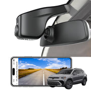 Mangoal Front 4K HDR Dash Cam STARVIS 2 IMX678, Custom Fit for Volkswagen Taos 2022-2025 S SE SEL(Model A Black)