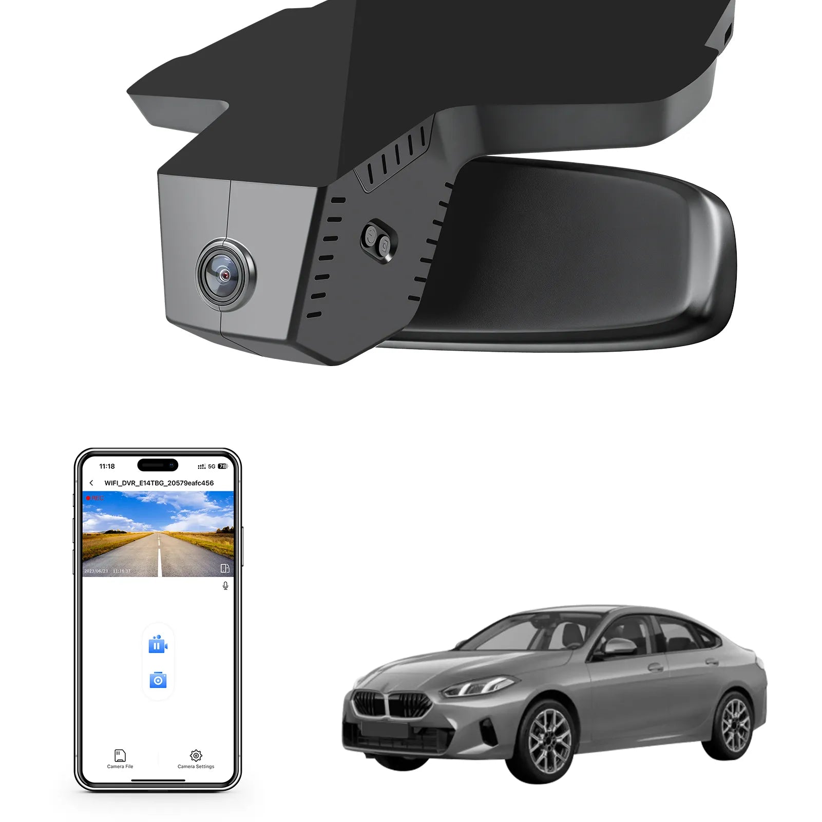 Mangoal STARVIS 2 Front 4K HDR Dash Cam IMX678,Fit for BMW 2 Series Gran Coupé Second Generation (F74; 2025 2026) (Model F)