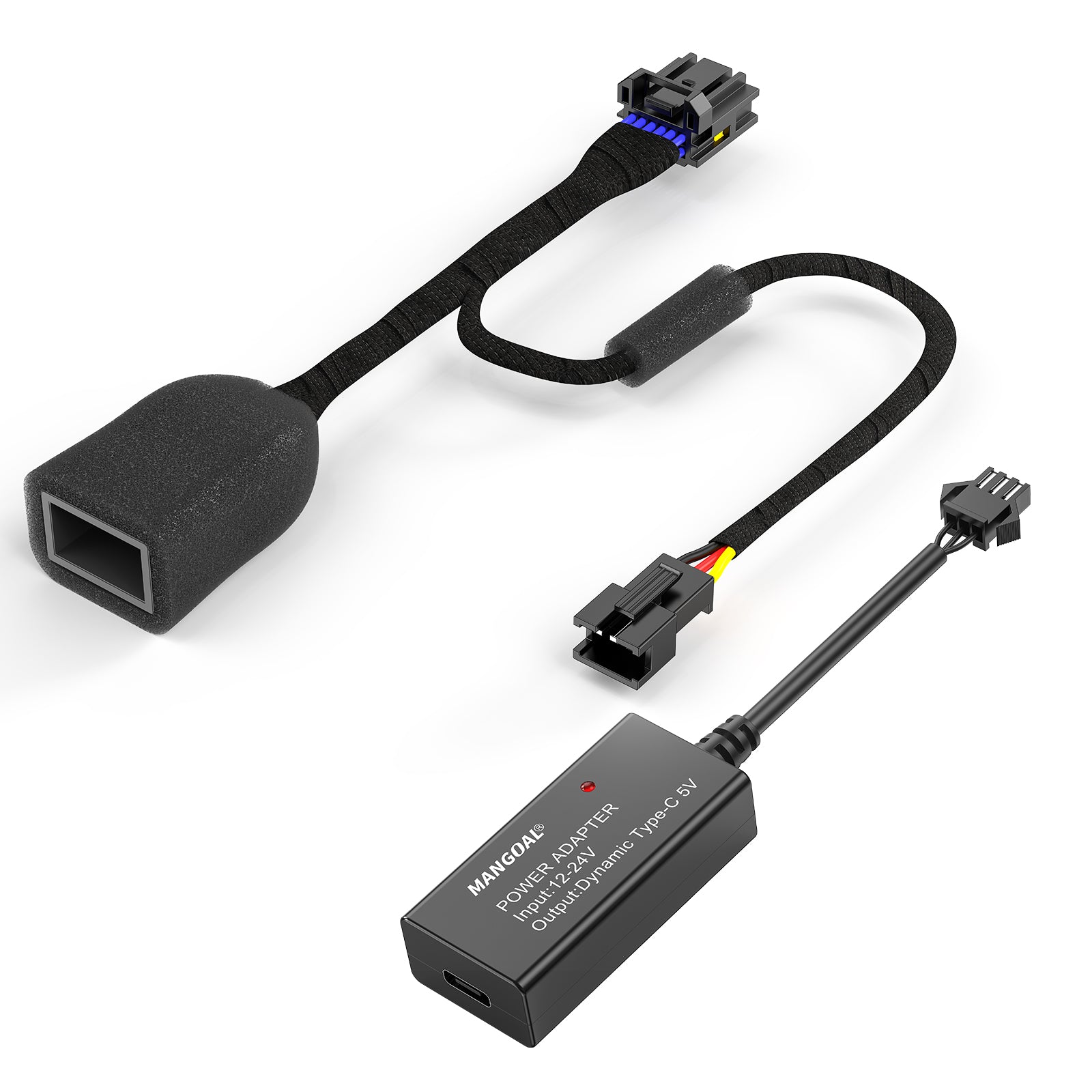 DashCam Power Adapter for Hyundai, Kia & Genesis with12-Pin Lane Keeping Assist Port (Model B)- Hidden CableKit for GPS Radar Mirror Camera, Plug & Play, ConnectorLocated on the Front of the Module
