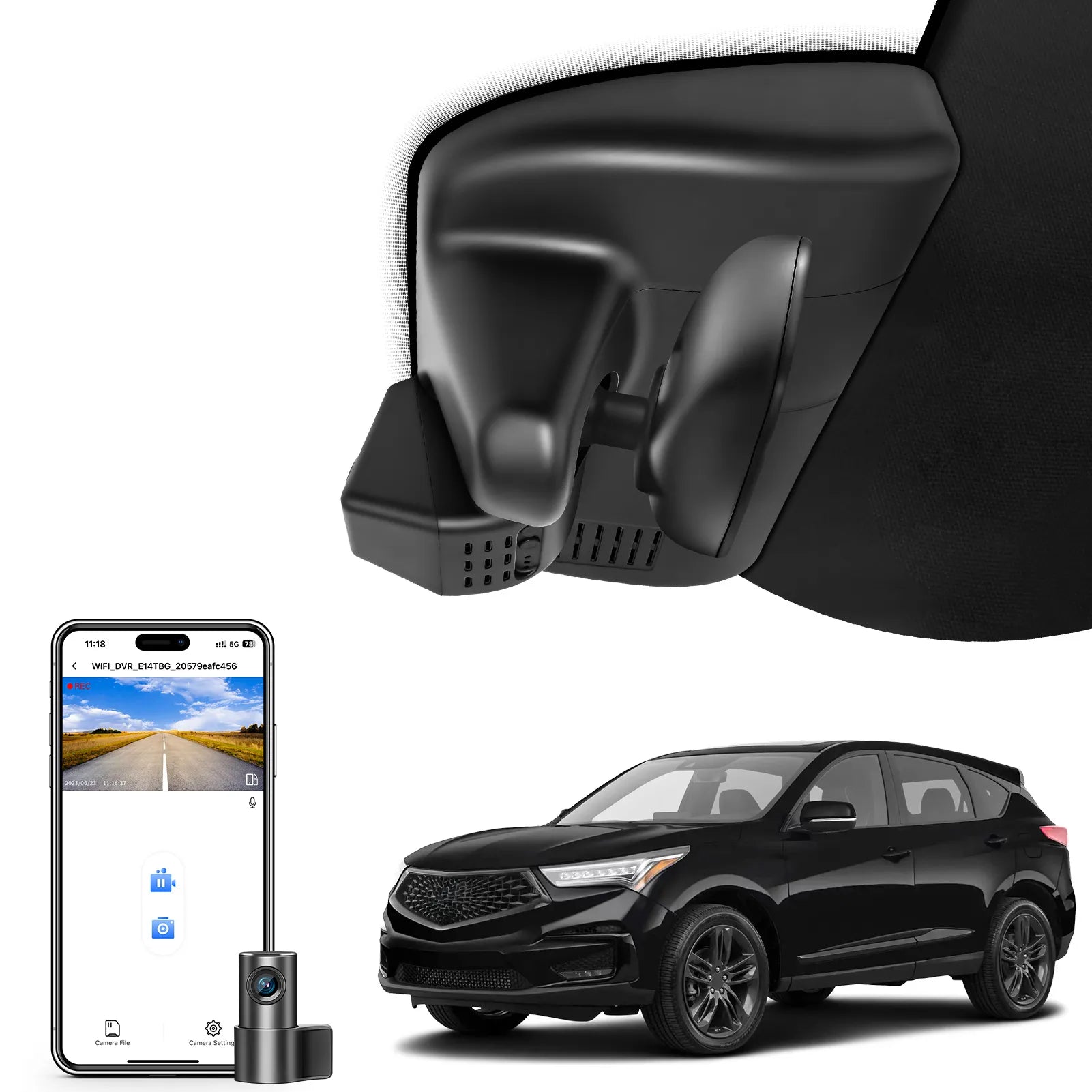 Mangoal Front 4K & Rear 1080P Dash Cam for Acura RDX 2019-2025