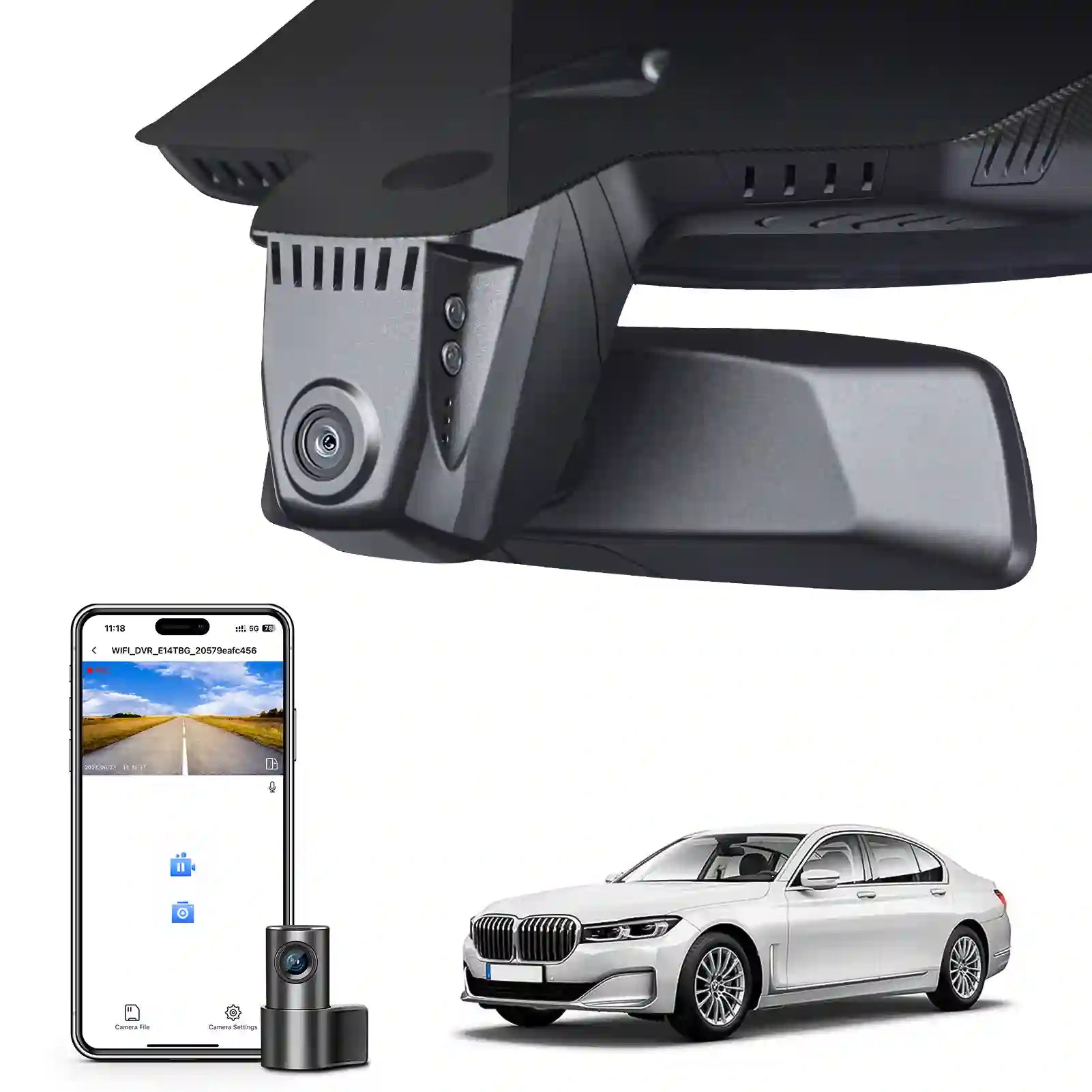 Mangoal Front 4K & Rear 1080P Dash Cam for BMW 7 Series | OEM Fit, APP ...