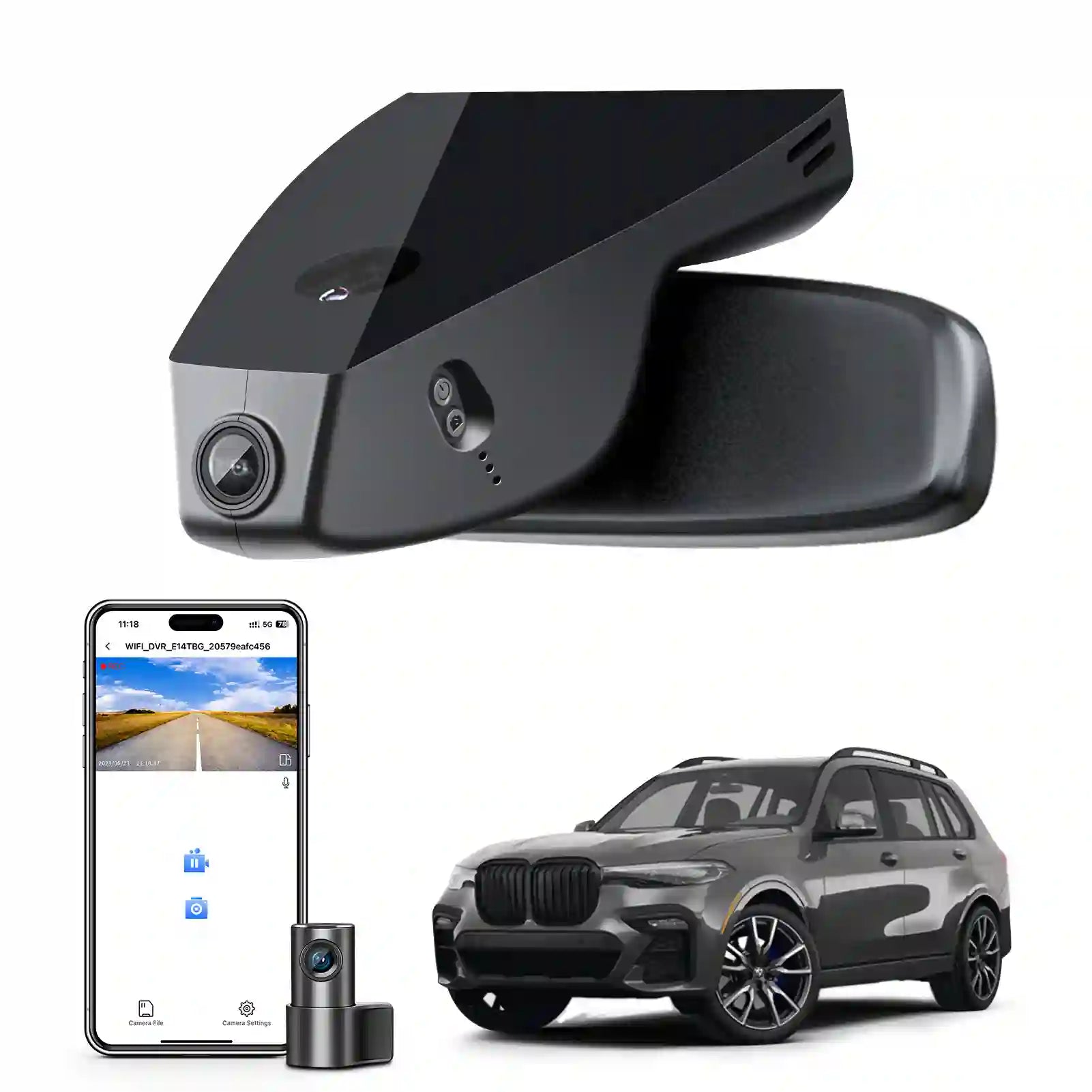 BMW X7 special dash camera