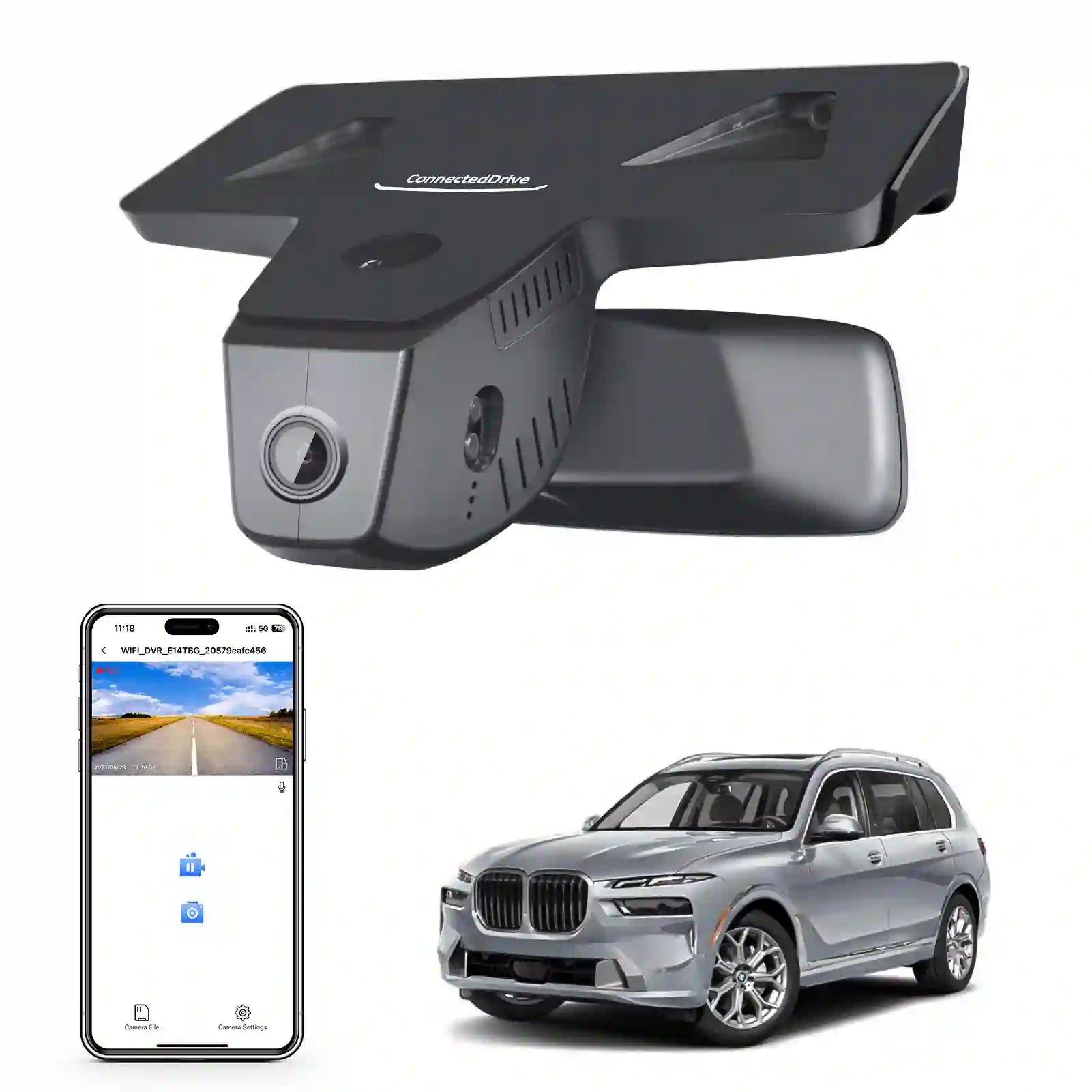 BMW X7 SUV dash camera 