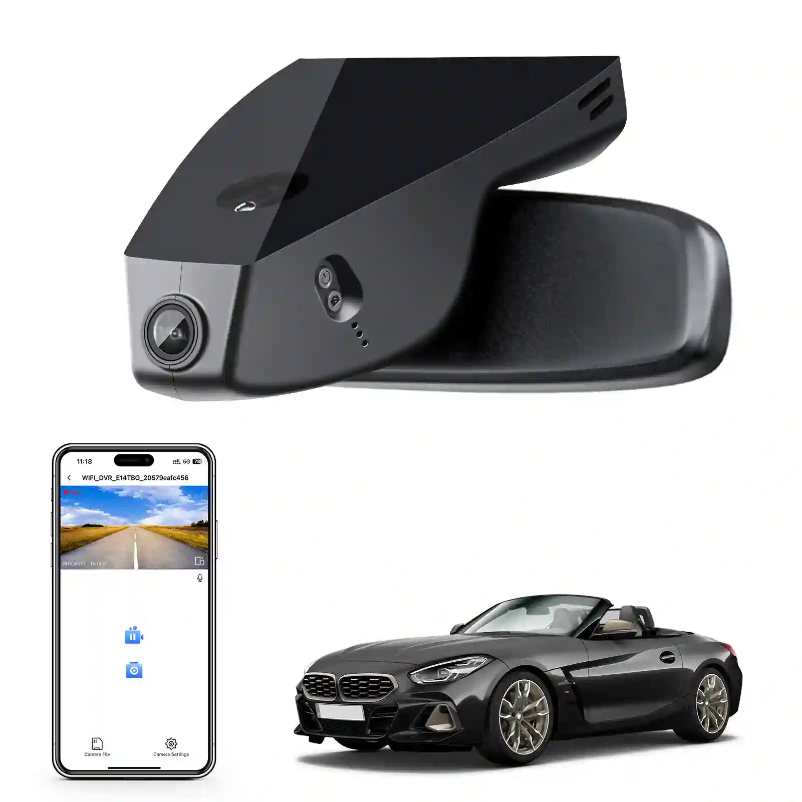 BMW z4 car with camera on top 