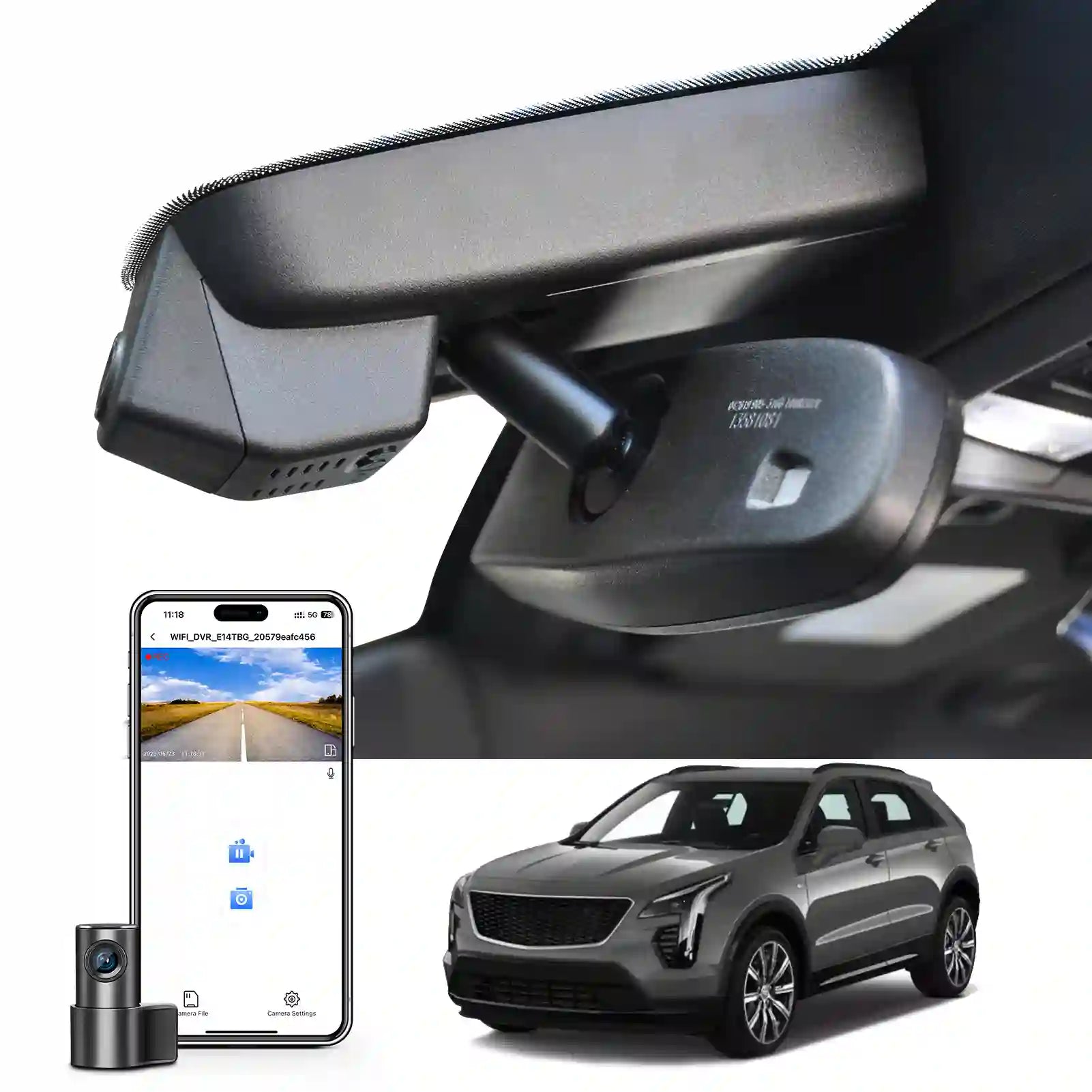 Cadillac XT4 model A dual dash camera 