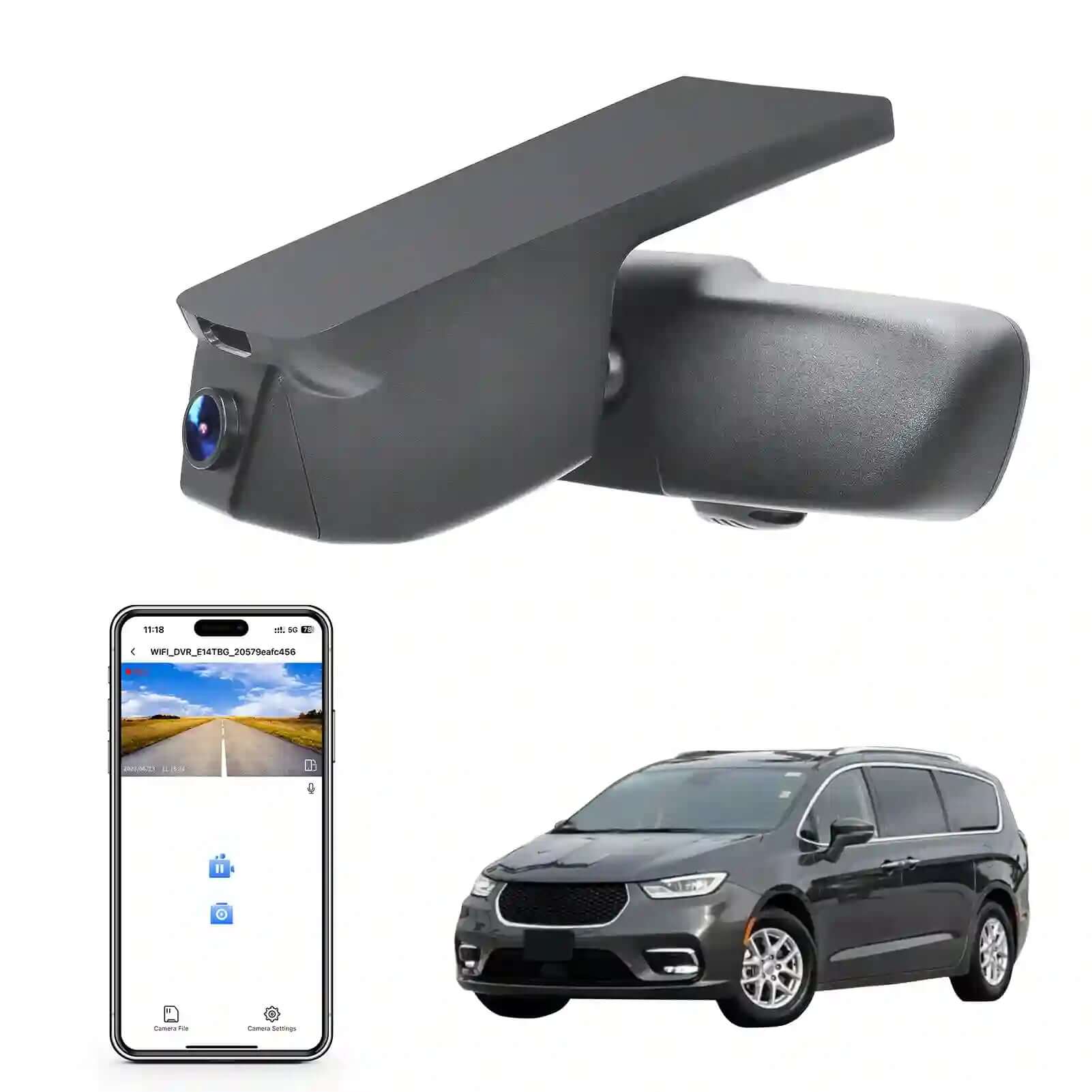 chrysler pacifica model B single dash cam 