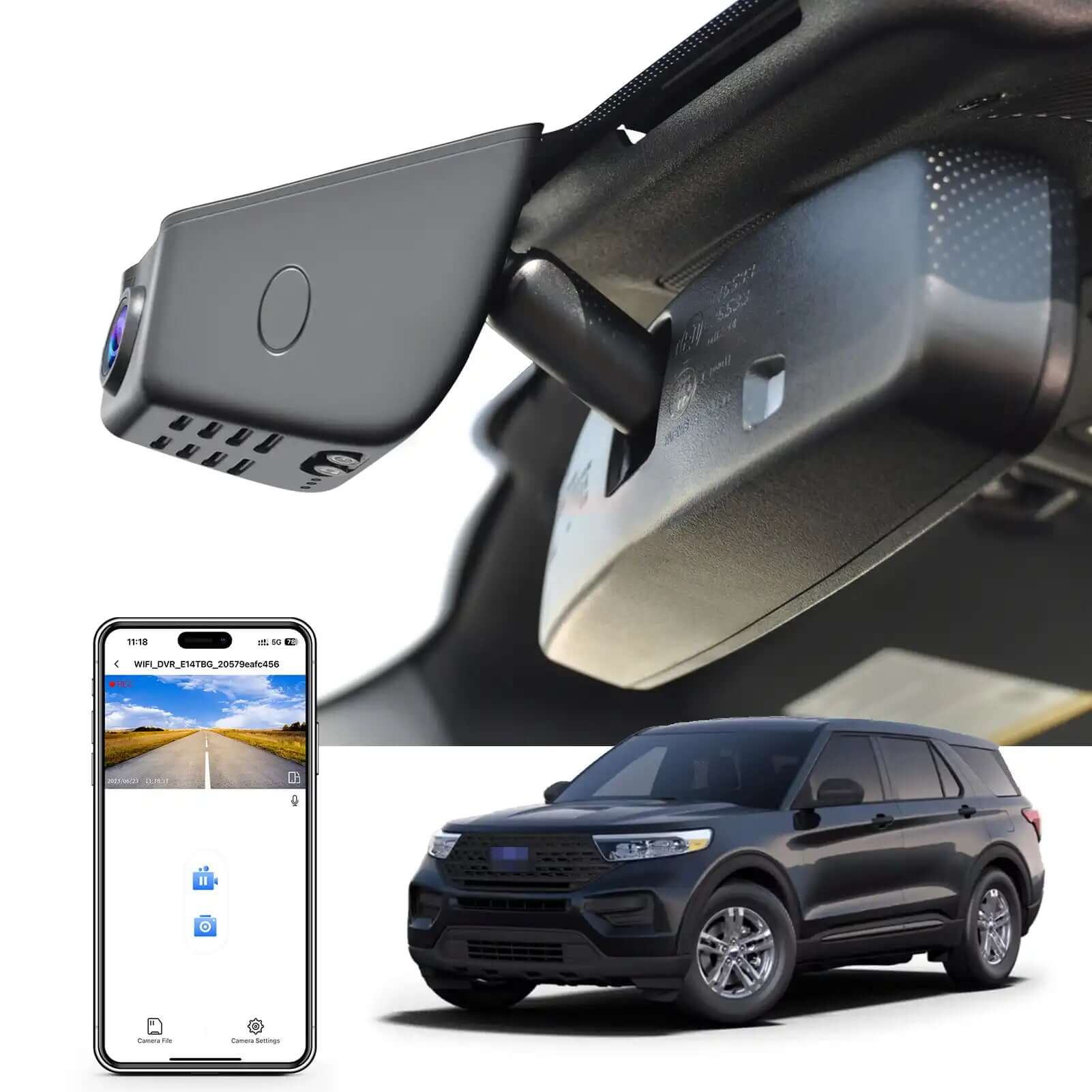 Mangoal tech 360 degree dash cam for Ford Explorer 2020-2024 G-Sensor ...