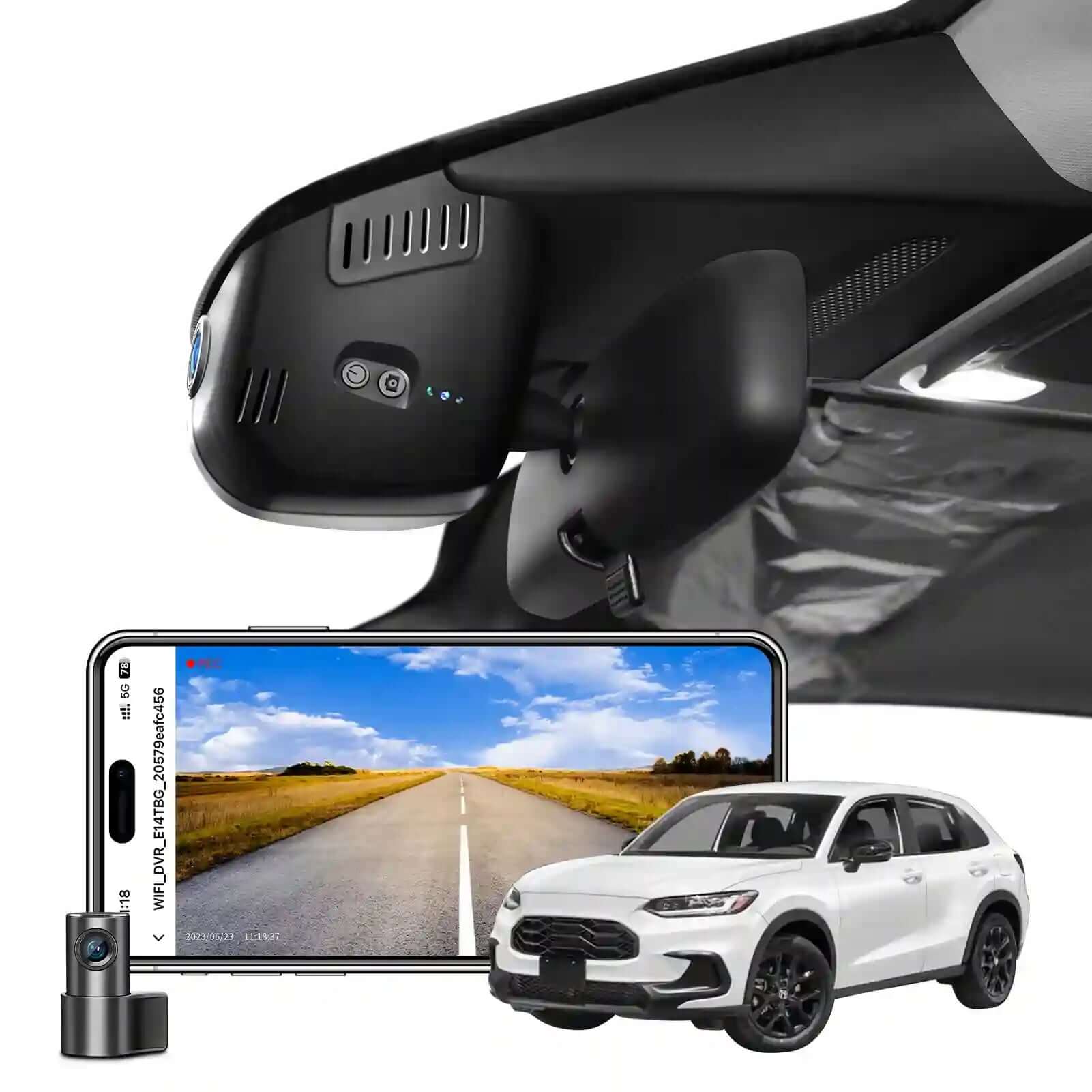 Honda HRV front 4k rear 1080P dash cam 