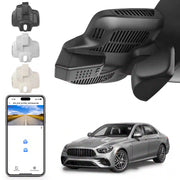 Car dashboard camera with smartphone app and car model 