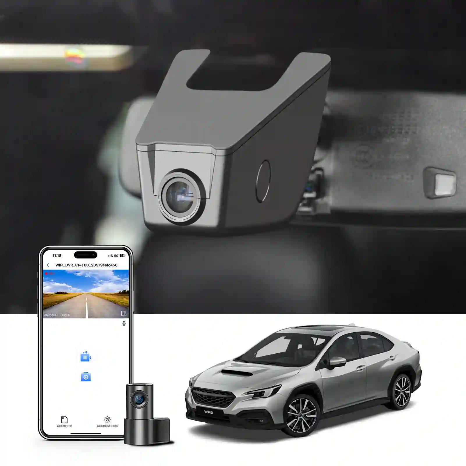 subaru WRX dual dash camera 