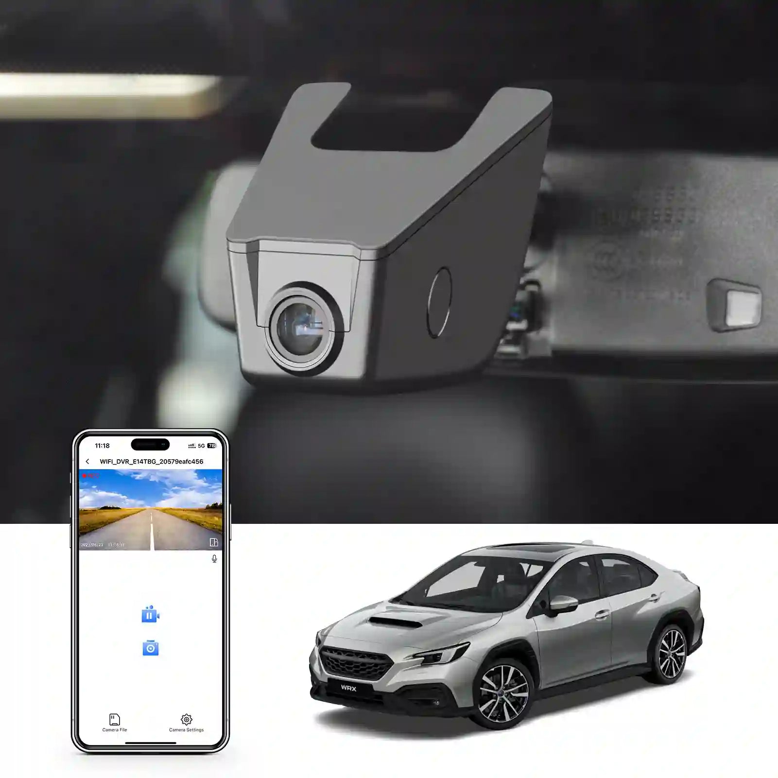 Subaru WRX front 4k dash camera 