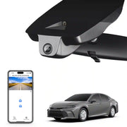 Car camera with smartphone app and car on a white background camry front camera 