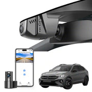 Car dashboard camera system with smartphone app and car model 4k front camera