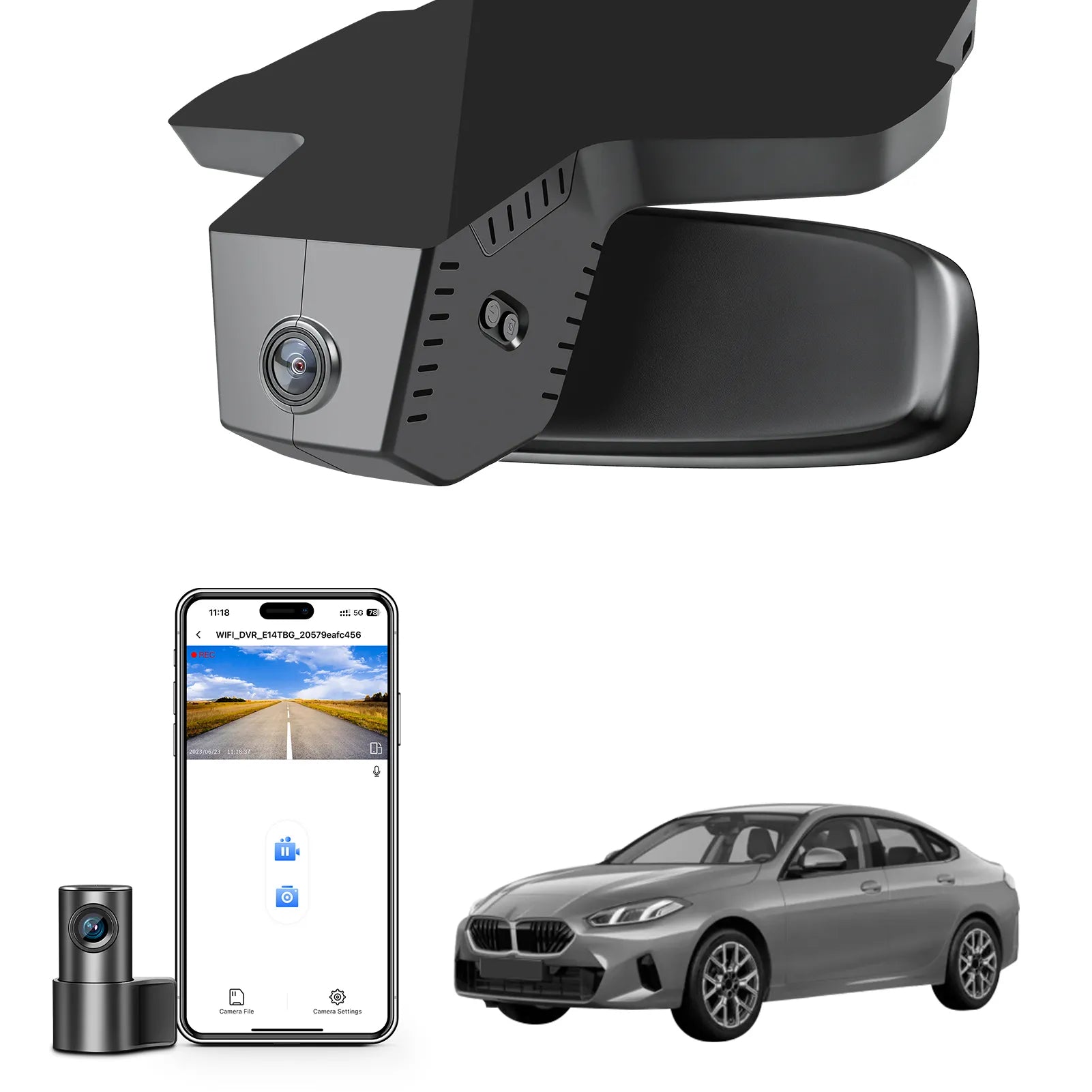 Mangoal 4K Front & 2K Rear 2 Channel HDR Dash Cam, STARVIS 2, BMW 2 Series Gran Coupé Second Generation (F74; 2025 2026) (Model F)