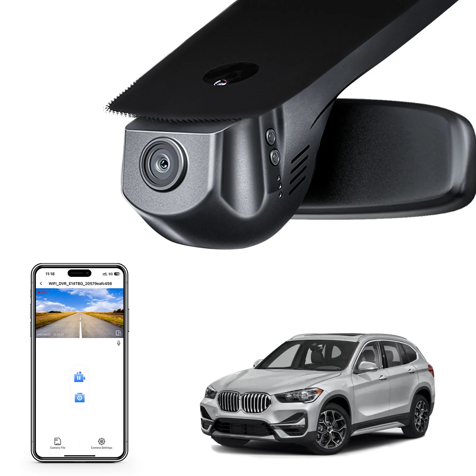 Mangoal STARVIS 2 Front 4K HDR Dash Cam, Custom Fit for BMW X1 Gen2 F48/F49 2017-2018(Model A)