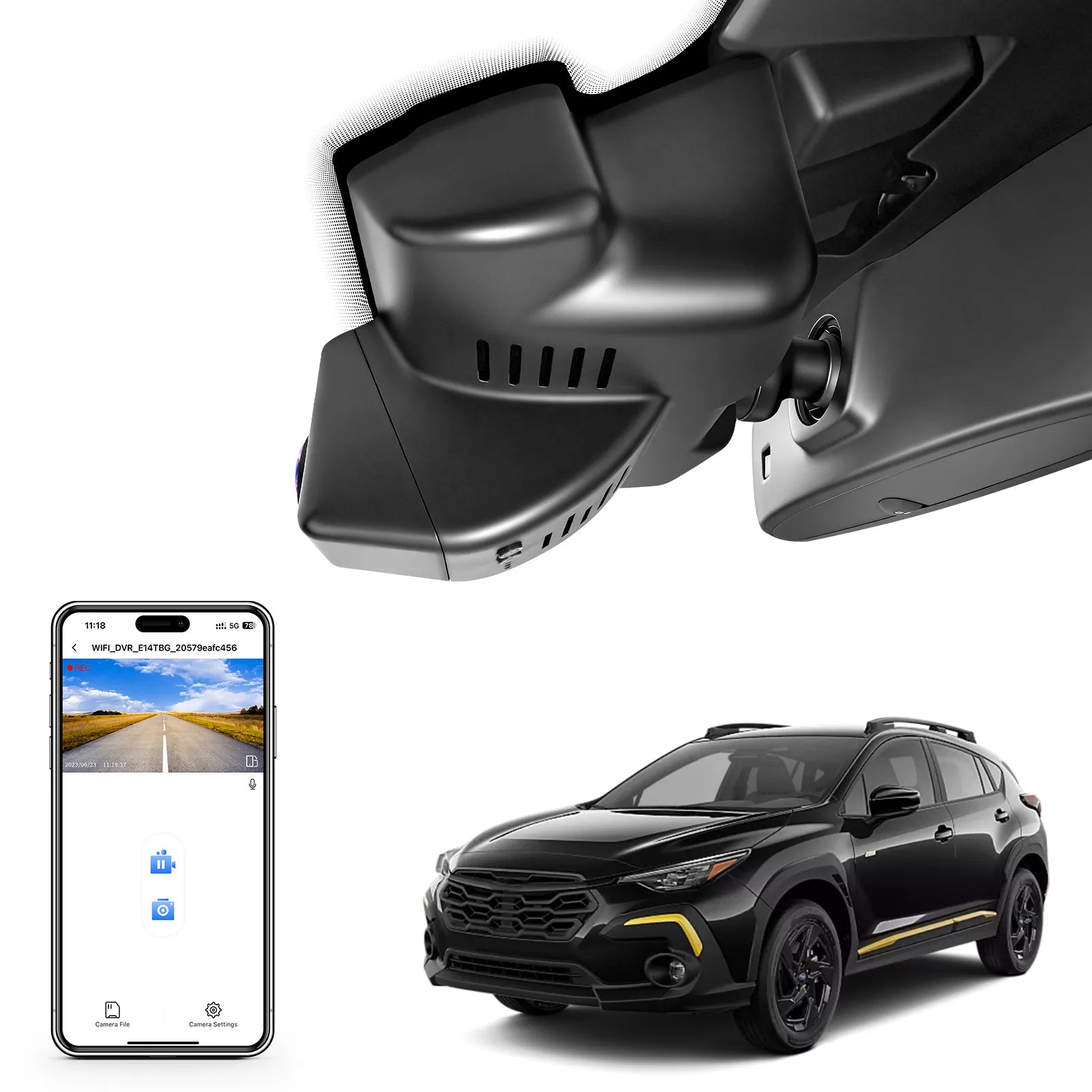 Mangoal 4K Dash Cam fit for Subaru Crosstrek 2024-2026 (Model B)