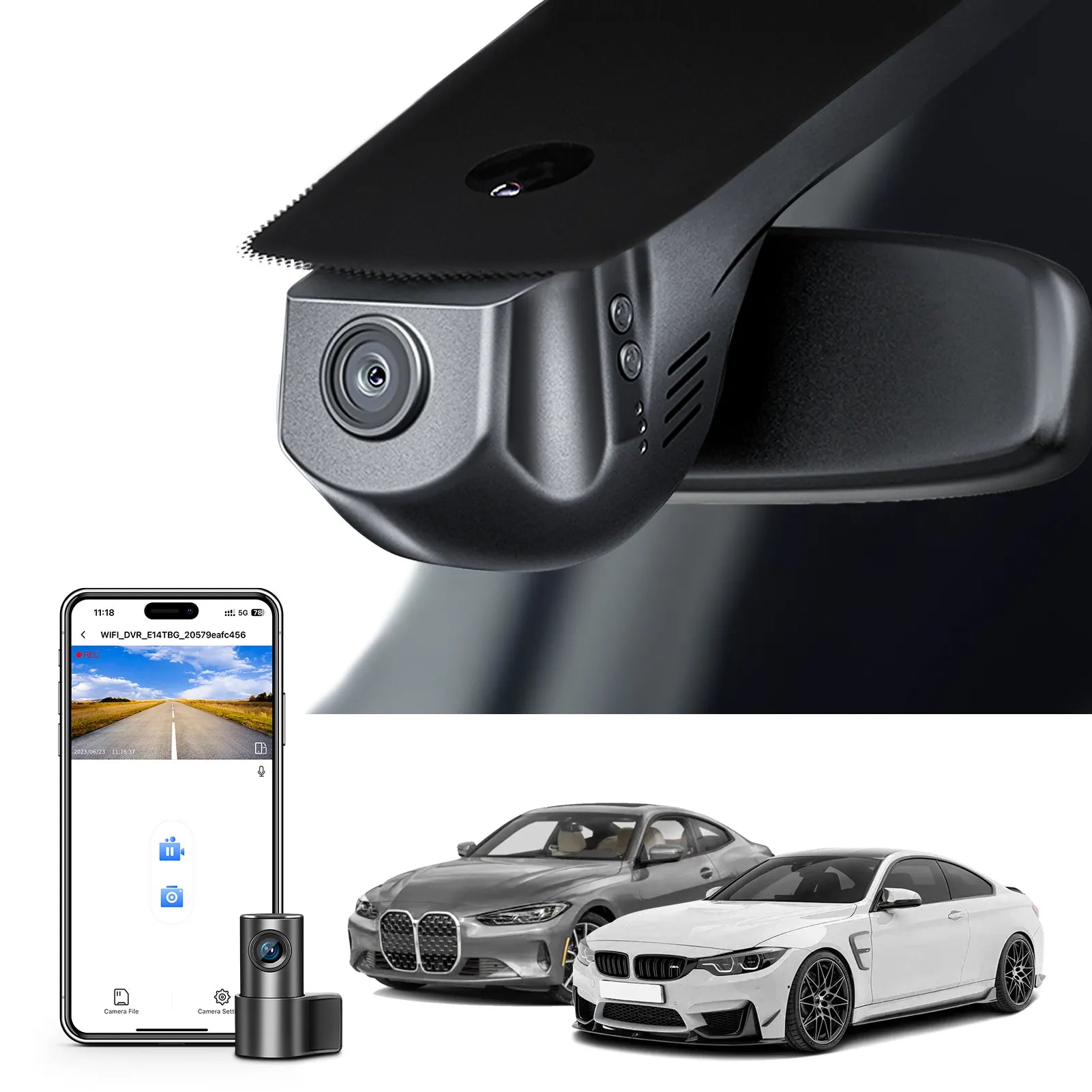 Mangoal 4K Front & 2K Rear 2 Channel HDR Dash Cam, Dual STARVIS 2 IMX678 IMX675, for BMW 4-Series Gen1 F32 F33 F36 2014 2015 2016 2017 2018 2019 2020 M4 F82 F83(Model A)