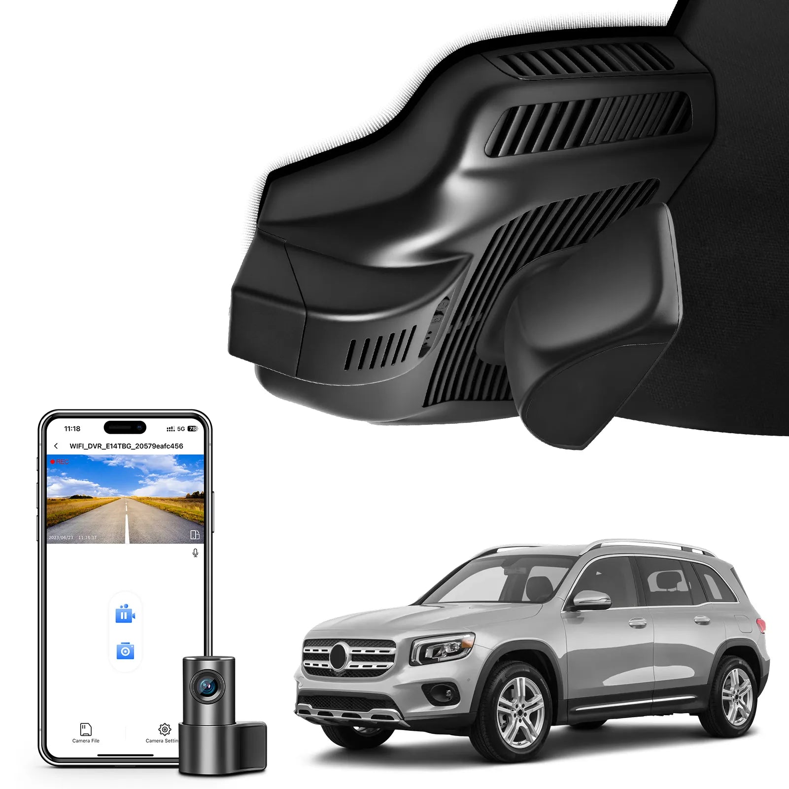 Mangoal Front 4K and Rear 1080P Dash Cam for Mercedes-Benz GLB X247 2020-2023(Model C)