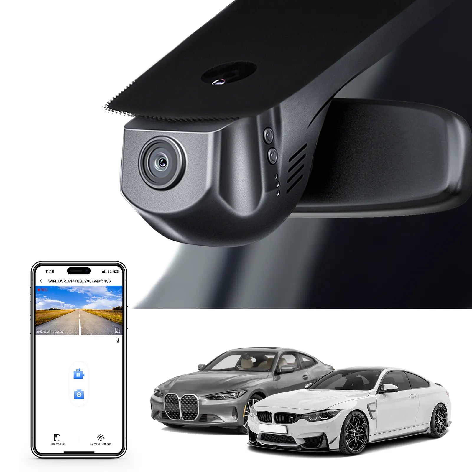 Mangoal STARVIS 2 Front 4K HDR Dash Cam IMX678, Custom Fit for BMW 4-Series Gen1 F32 F33 F36 2014-2020 M4 F82 F83(Model A)