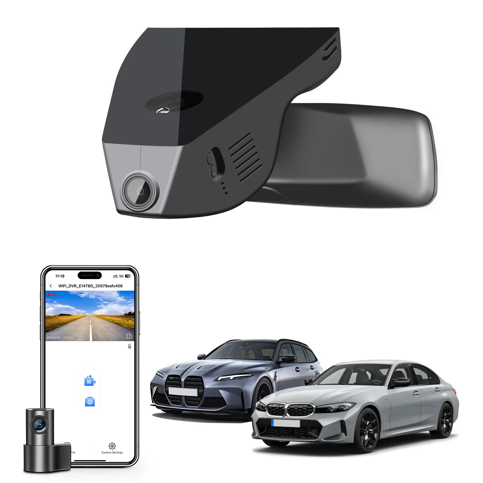 Mangoal 4K Front & 2K Rear 2 Channel HDR Dash Cam, Dual STARVIS 2 IMX678 IMX675, Custom Fit for BMW 3-Series Gen7 G20 G21 G28 2020-2026 Select 2019 M3 G80 G81(Model C)