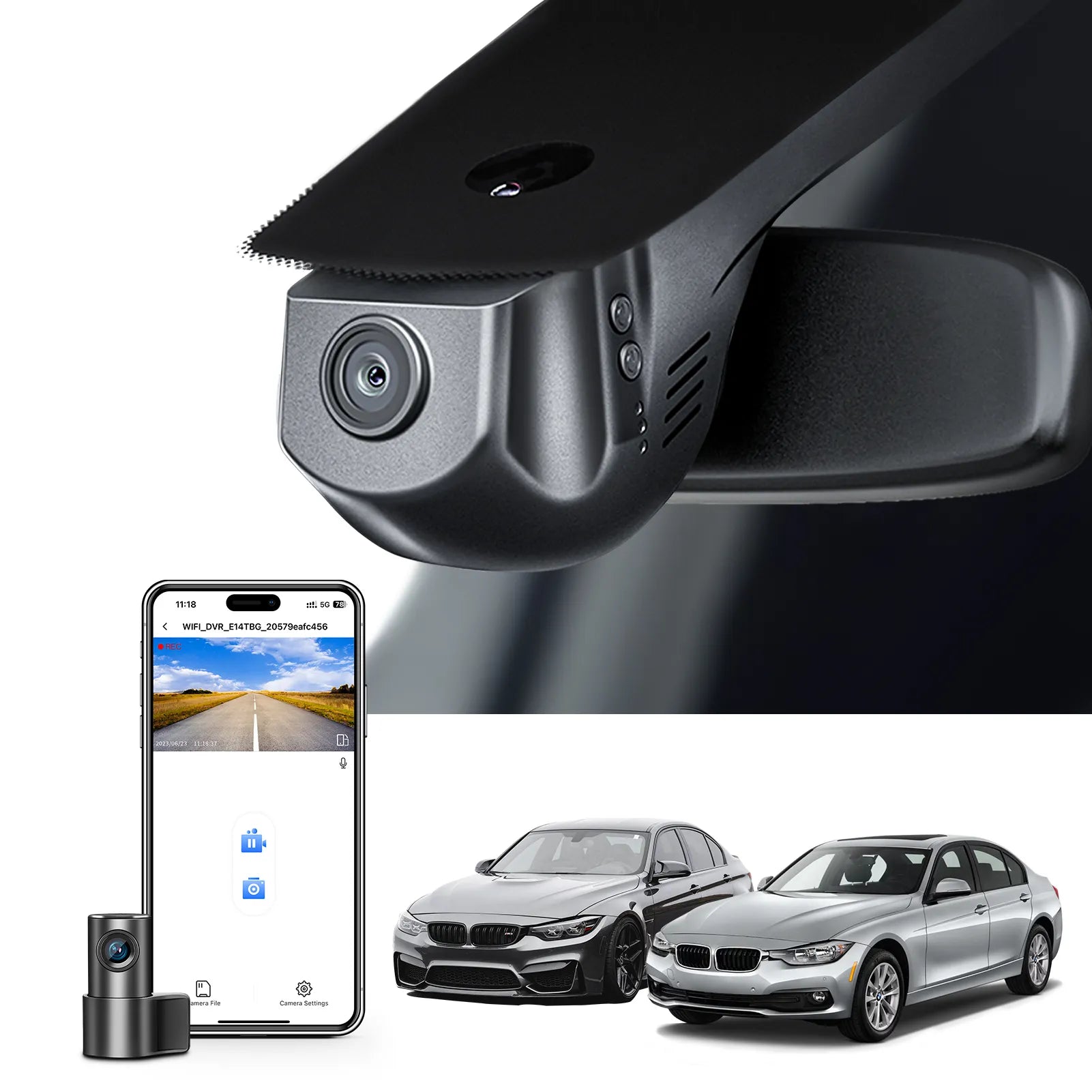 Mangoal 4K Front & 2K Rear 2 Channel HDR Dash Cam, Dual STARVIS 2 IMX678 IMX675, Custom Fit for BMW 3-Series Gen6 F30 F31 F34 F35 2012-2018 Select 2019 M3 F80(Model A)