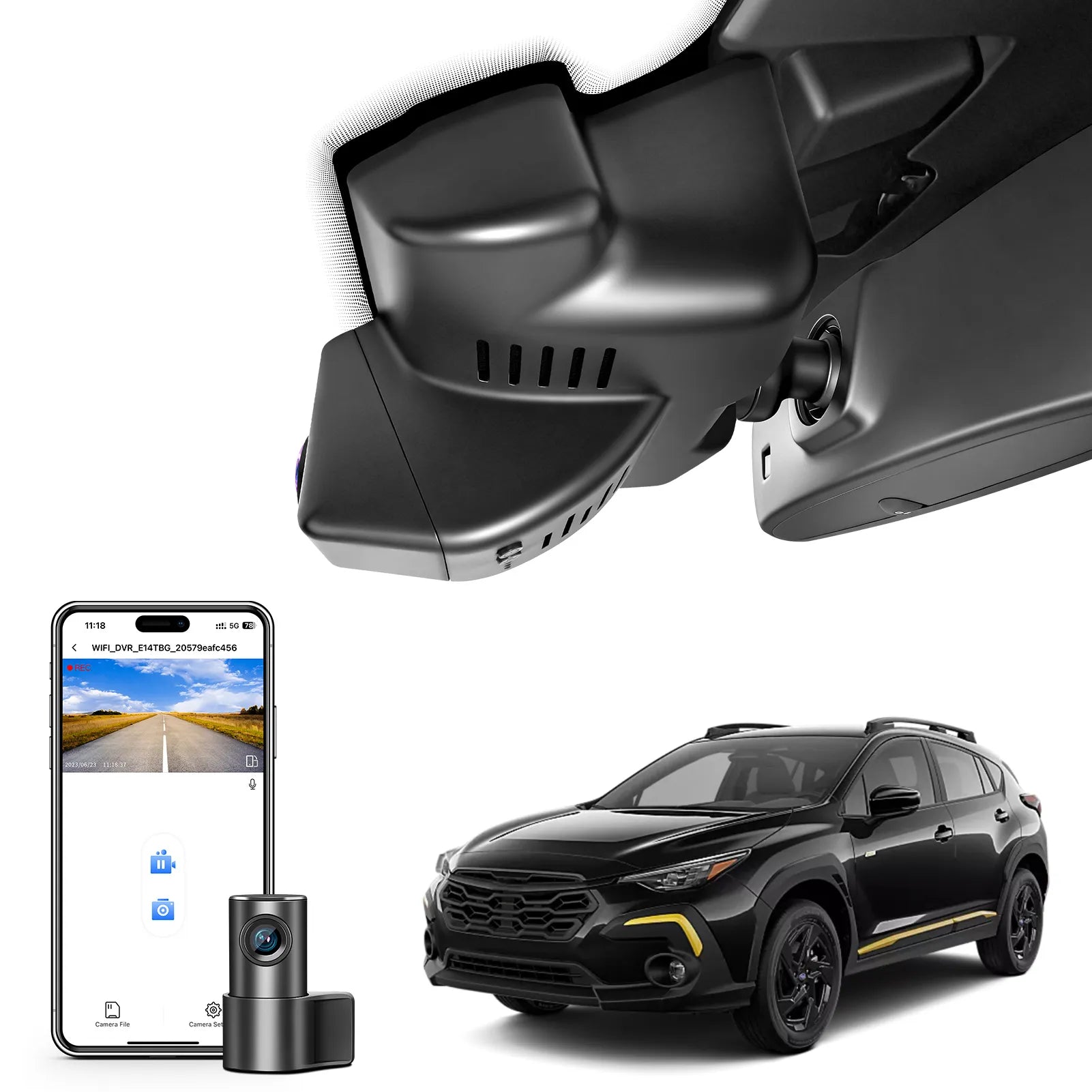 Mangoal Front 4K & Rear 1080P Dash Cam for Subaru Crosstrek 2024-2026 (Model B)