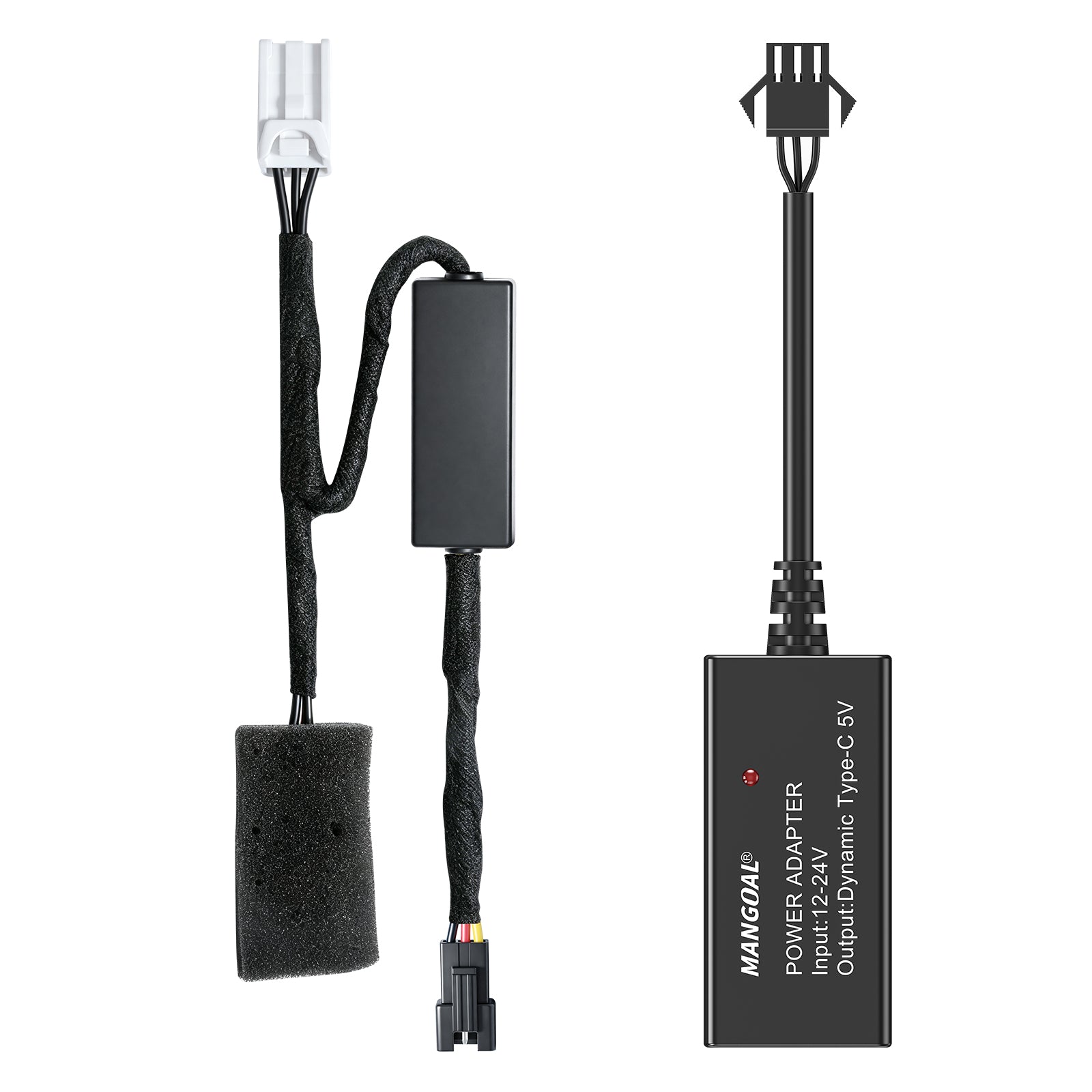 Mangoal Dashcam Power Adapter Custom for Honda, Compatible with Select Overhead Console (Dome Light) Styles, Hide Wires GPS Radar Dash Cam Adapter Cable, Connects to Factory Dome Light Connector