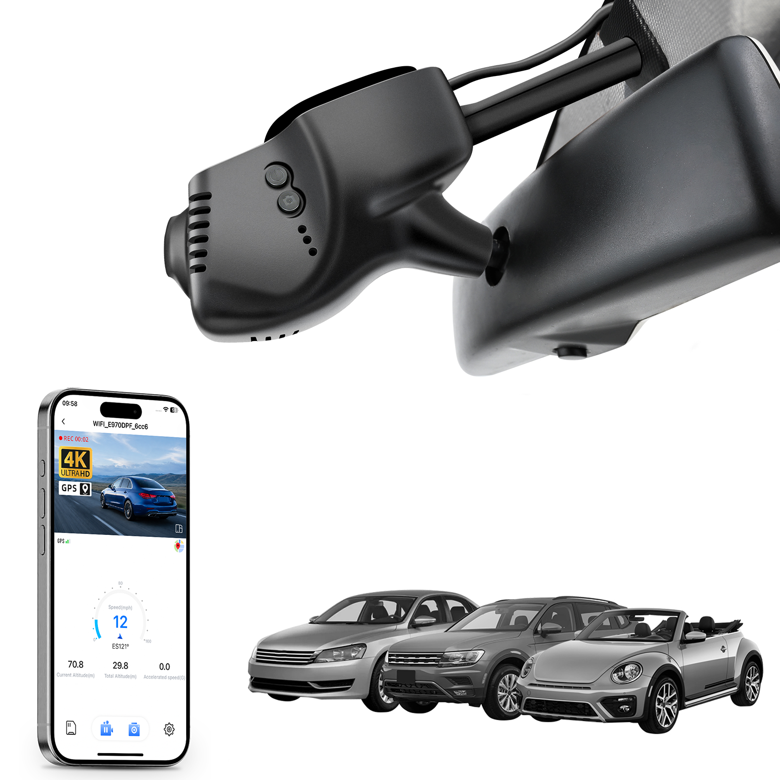 Mangoal Dash Cam for Volkswagen Beetle / Tiguan / Jetta / Eos / Passat & CC (Model B)