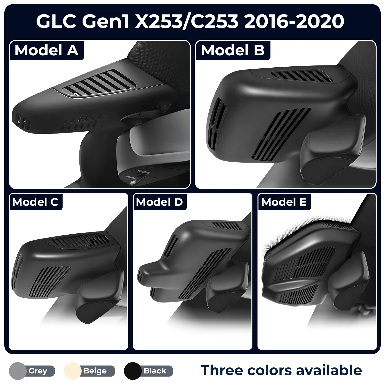 Mangoal Front 4K & 1080P Dash Cam for Mercedes-Benz GLC Gen1 X253/C253 2016-2020 (Model D Gray)
