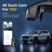 Mangoal Front 4K & Rear 1080p Dash Cam for Honda Gen6 CR-V & CR-V Hybrid 2023-2026(Model B Black)