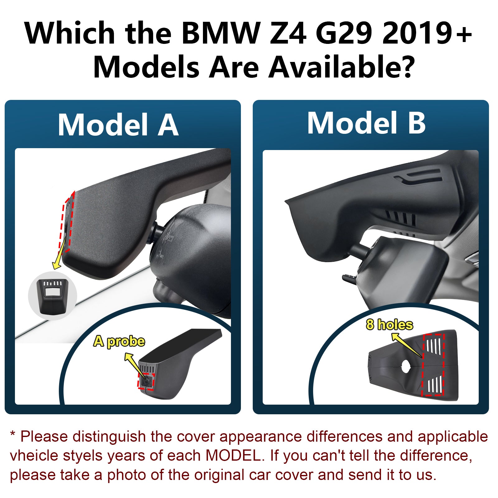 Mangoal Front 4K HDR Dash Cam STARVIS 2 for BMW Z4 G29 2019-2026(Model B)