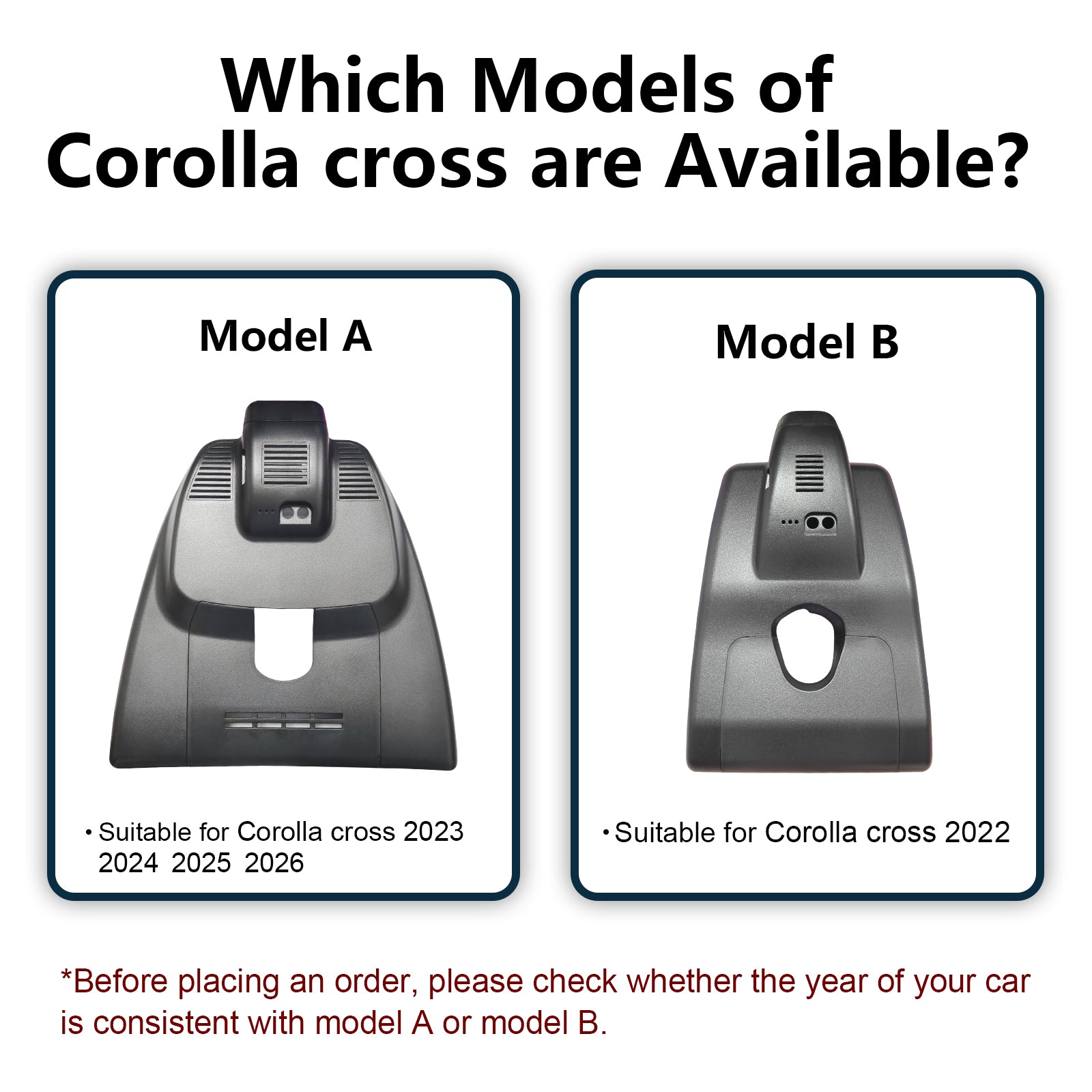 Mangoal Front 4K & Rear 1080P Dash Cam for Toyota Corolla Cross & Corolla Cross Hybrid 2023-2026 (Model A)