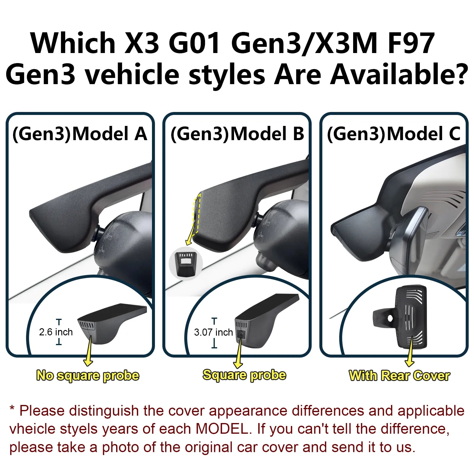 Mangoal Front 4K HDR Dash Cam STARVIS 2 IMX678 for BMW Gen3 G01 X3 2018-2024, F97 X3M 2020+(Model A)