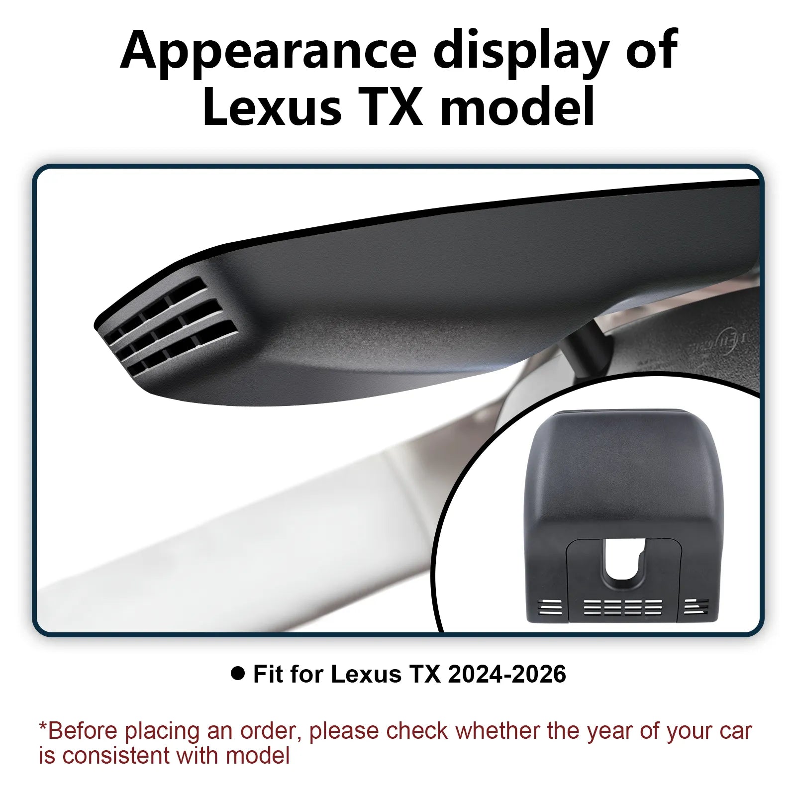 Mangoal 4K Dash Cam fit for Lexus TX 2024-2026
